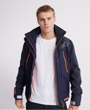 Superdry Hooded Arctic SD-Windattacker Férfi Kabát Sötétkék/Narancssárga | TXRMO0142